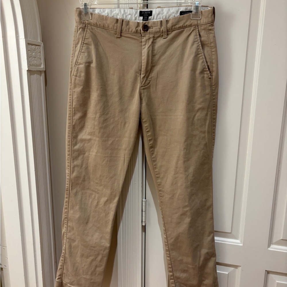 J. Crew Factory Men's Khaki Straight-Fit Chinos